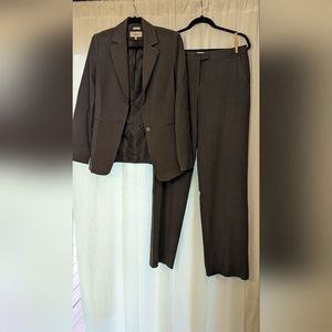 Calvin Klein - 3 pc Suit Set - Charcoal  - Skirt and Pants; sz 4 jacket 8 bottom